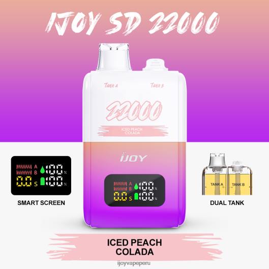 iJOY SD 22000 desechable 8ZPZ155 - Cigarro Electronico iJOY Precio colada helada de durazno